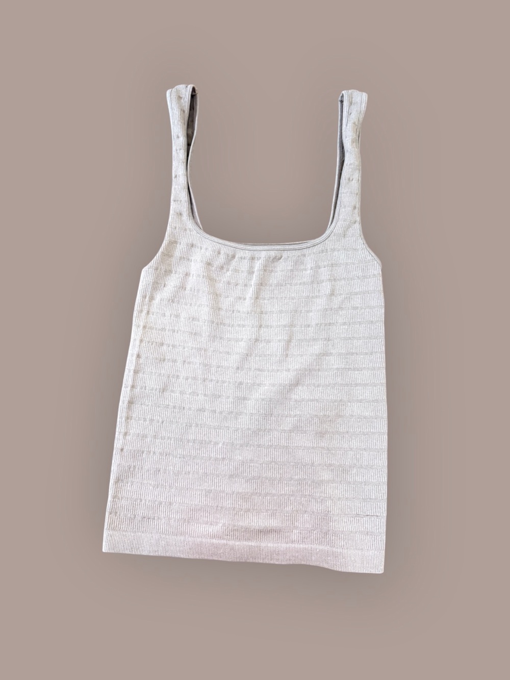 Free People grey Ribbed Tank Top Size S/P Soft Stretchy Nylon